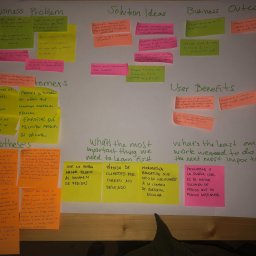 Lean UX de la librería La Luna donde obtenemos la hipótesis de solución de los problemas.