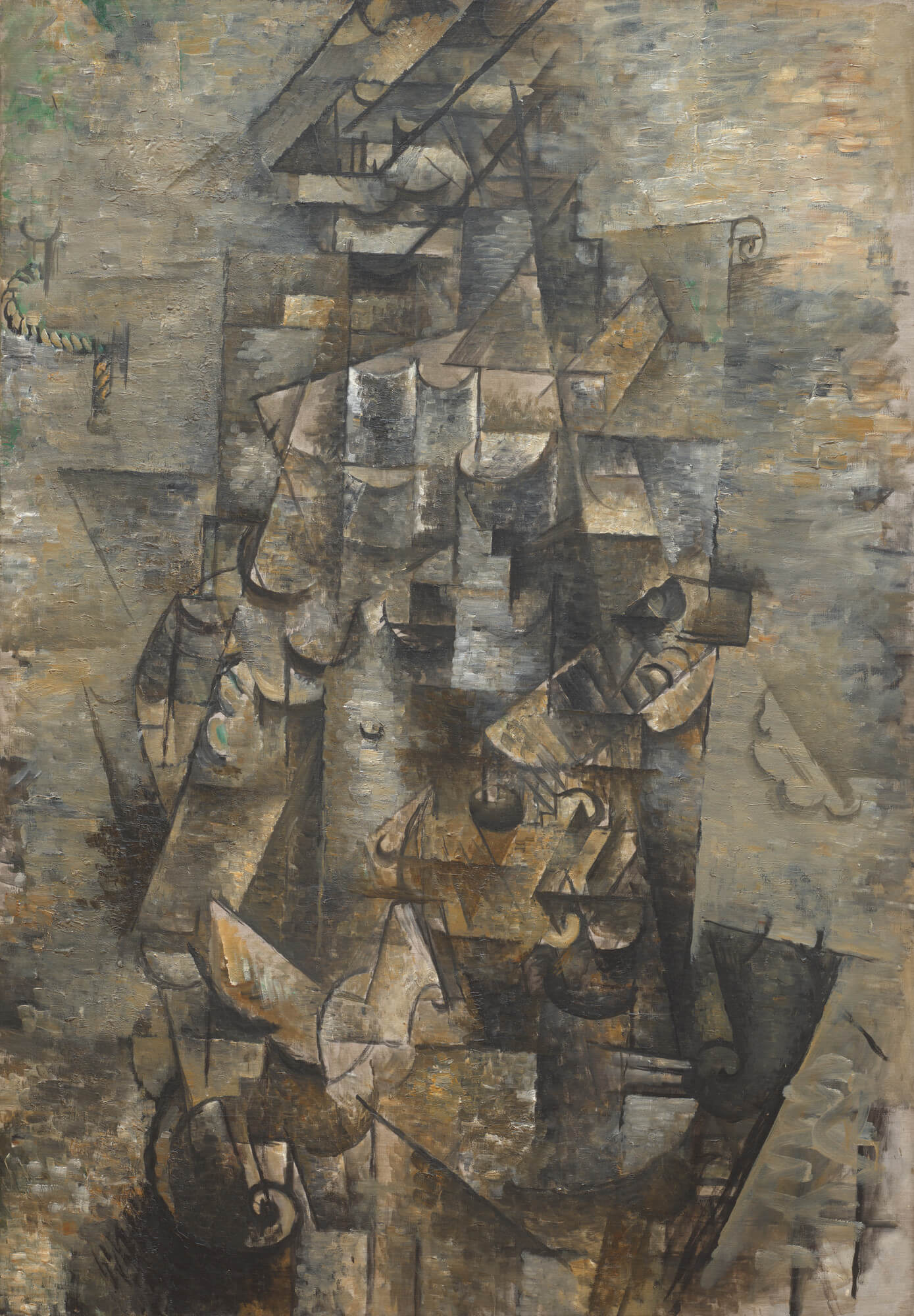 Hombre con guitarra, 1911 - Georges Braque - Cubismo analítico