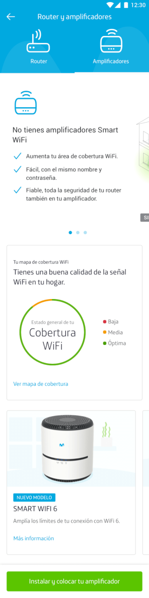 Dashboard de amplificadores